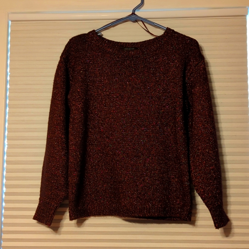Ann Taylor Petite XSP Bronze Metallic Sweater
